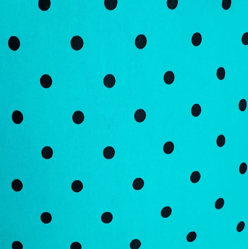 Pinup Couture Turquoise Dress with Black Polka Dots - Picture 6 of 8